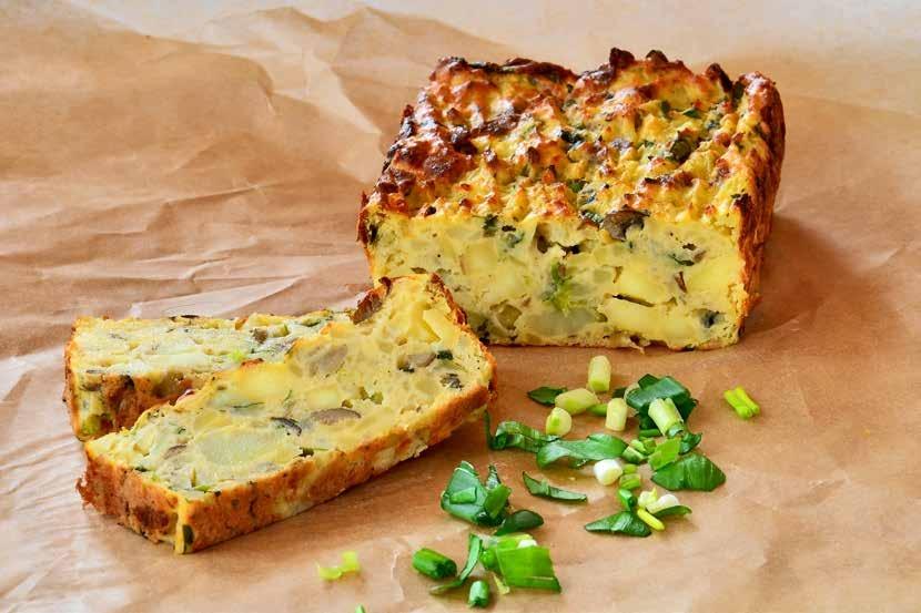 Oyster Mushroom Chive Potato Soufflé