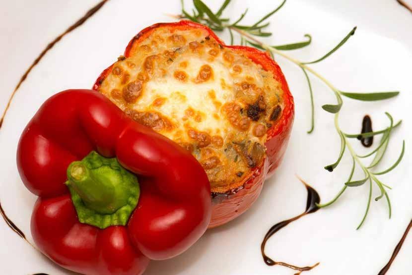 Roasted Pepper Stuffed with Bryndza and Oyster Mushrooms