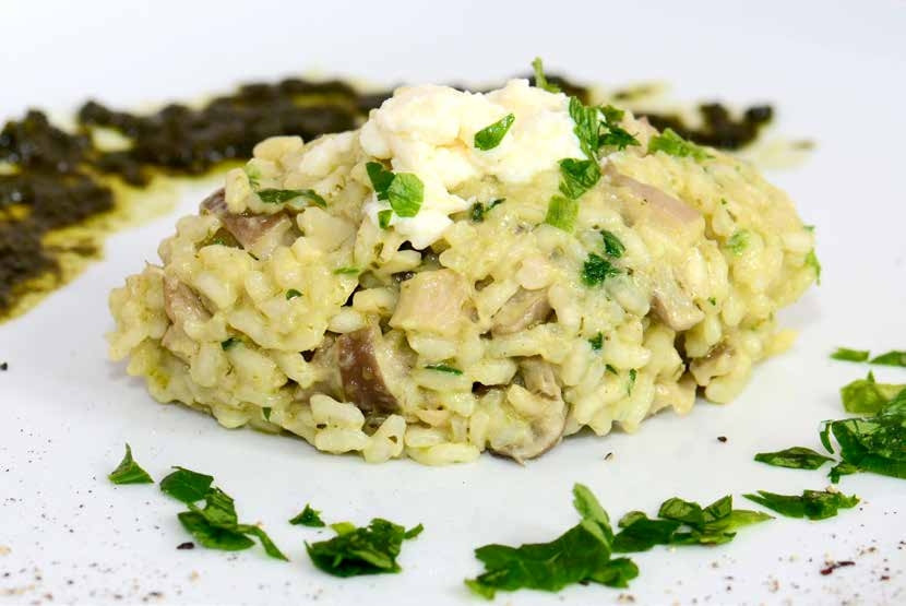 Oyster Mushroom and Wild Garlic Risotto